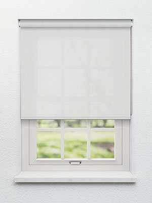 Fabric blind custom made Oahu Bright White LF